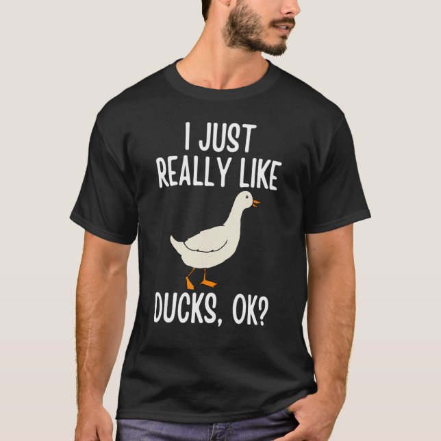Camiseta Eu Gosto Muito De Patos, Ok (Frente)