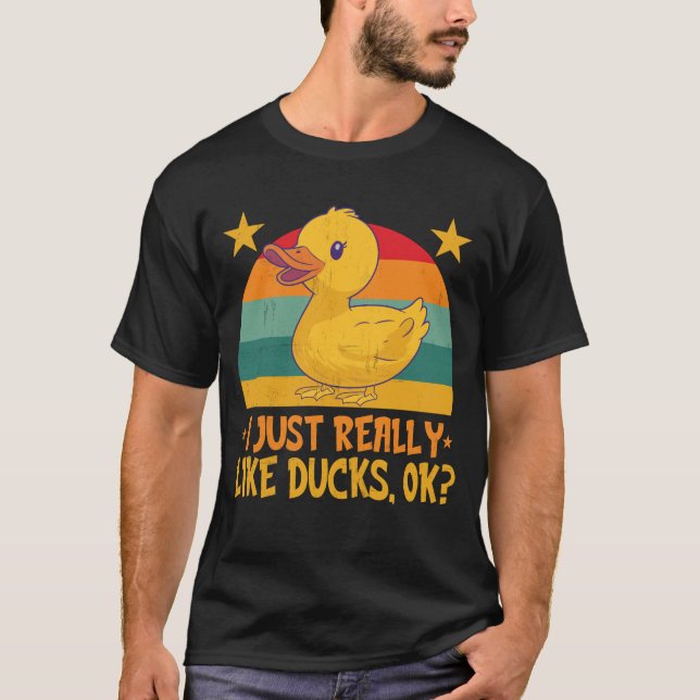 CAMISETA EU GOSTO MUITO DE PATOS, OK (Frente)