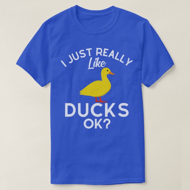 Camiseta Eu Gosto Muito De Patos, Ok (Frente do Design)