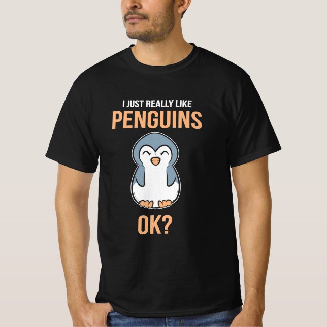 Camiseta Eu Gosto Muito De Pinguim (Frente)
