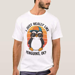 Camiseta Eu Gosto Muito De Pinguins, OK