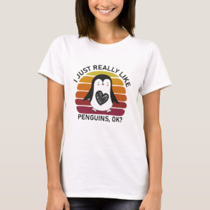 Camiseta Eu Gosto Muito De Pinguins, Ok?