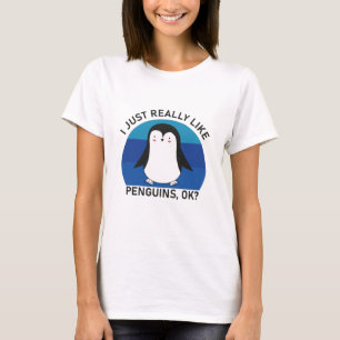 Camiseta Eu Gosto Muito De Pinguins, Ok?