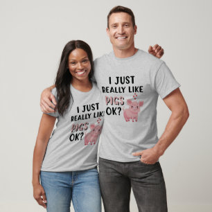 Camiseta Eu Gosto Muito De Porcos, Ok?