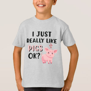 Camiseta Eu Gosto Muito De Porcos, Ok?