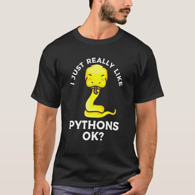 Camiseta Eu Gosto Muito De Pythons Ok Ball Python Cobra Re (Frente)