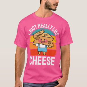 Camiseta Eu Gosto Muito De Queijo - Bl De Cartoon Kawaii