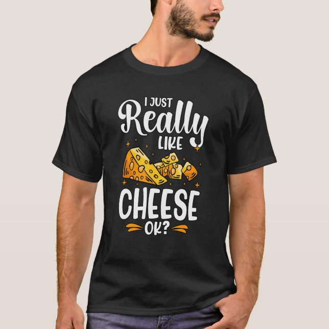 Camiseta Eu Gosto Muito De Queijo Ok (Frente)