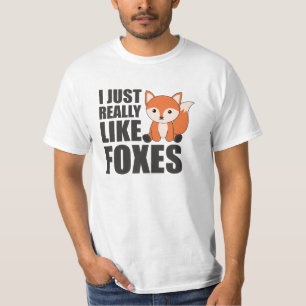 Camiseta Eu Gosto Muito De Raposas Animais De Corte Raposa