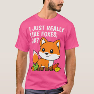 Camiseta Eu Gosto Muito De Raposas Engraçadas Rapazes Rapos