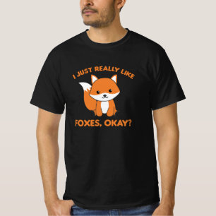 Camiseta Eu Gosto Muito De Raposas Ok Raposa Engraçada