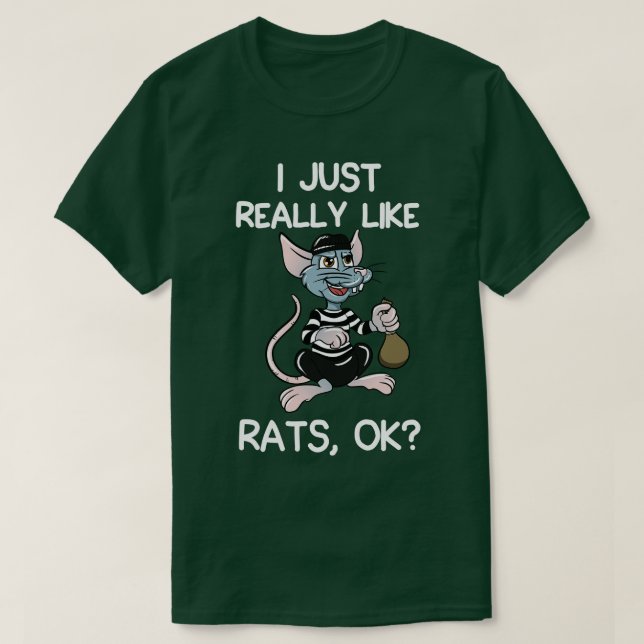 Camiseta Eu Gosto Muito De Ratos (Frente do Design)