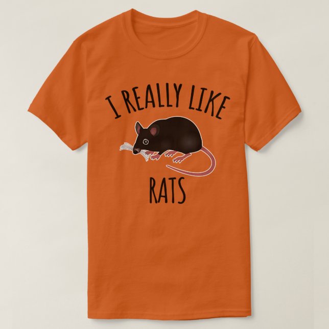 Camiseta Eu Gosto Muito De Ratos (Frente do Design)