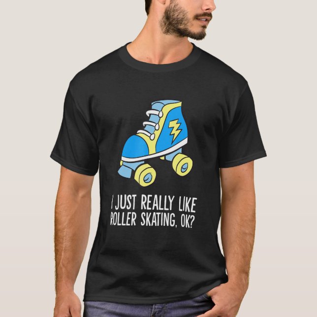 Camiseta Eu Gosto Muito De Roller Sking Ok Rollerskings (Frente)