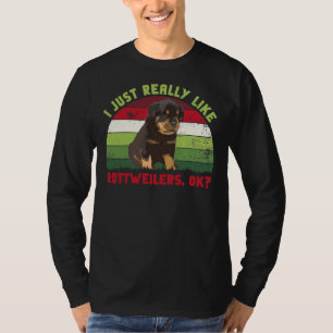 Camiseta Eu Gosto Muito De Rottweilers Ok Retro