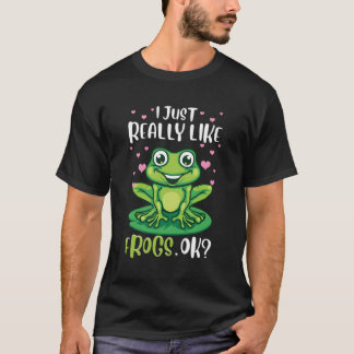 Camiseta Eu Gosto Muito De Sapos Ok Sapo De Árvore Engraçad