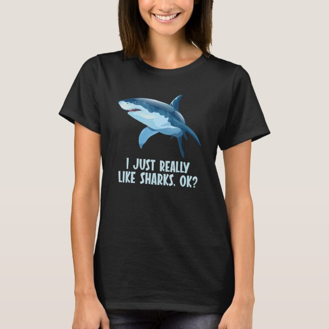 Camiseta Eu gosto muito de Sharks ok Shark (Frente)