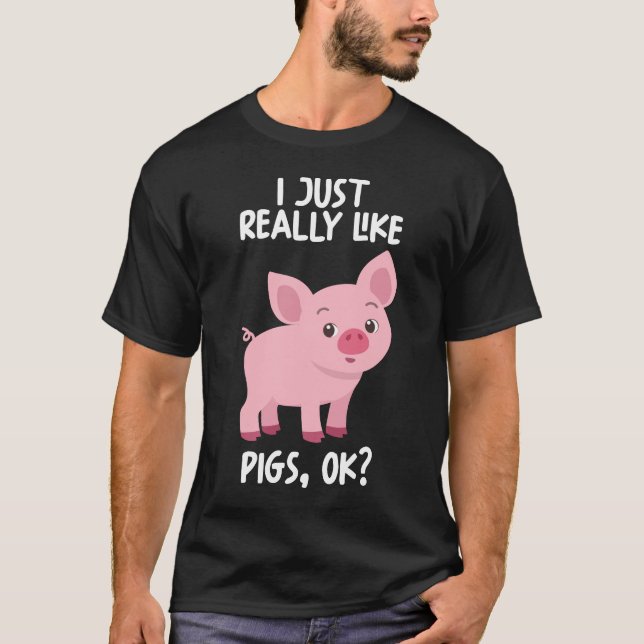 Camiseta Eu Gosto Muito De Suínos Ok (Frente)
