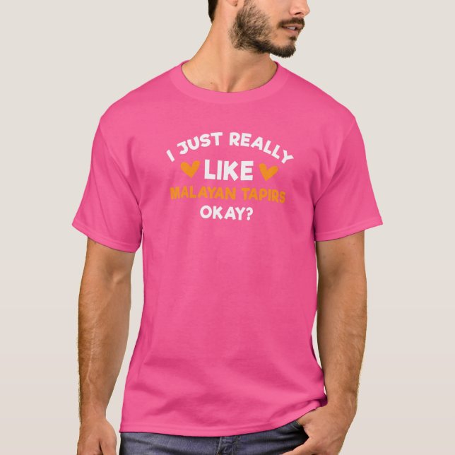 Camiseta Eu Gosto Muito De Tapires Malaios. (Frente)
