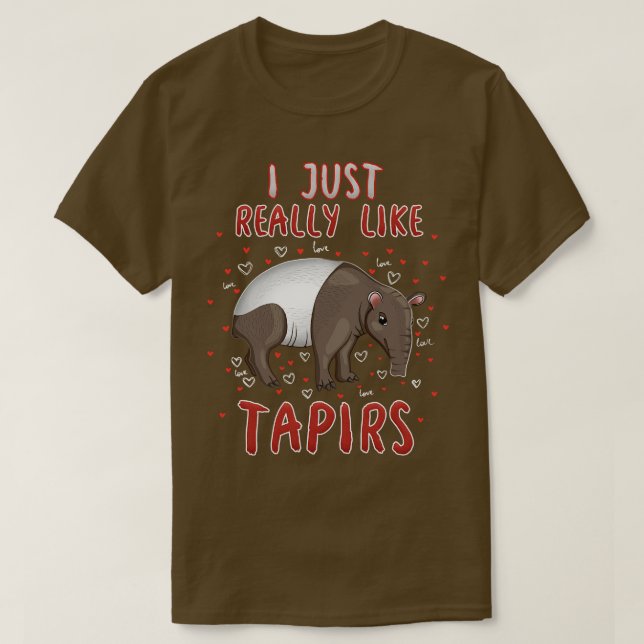 Camiseta Eu Gosto Muito De Tapirs (Frente do Design)