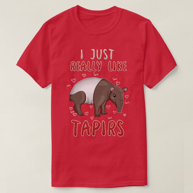Camiseta Eu Gosto Muito De Tapirs (Frente do Design)