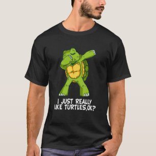 Camiseta Eu Gosto Muito De Tartarugas, Ok, Engraçado Dabbin