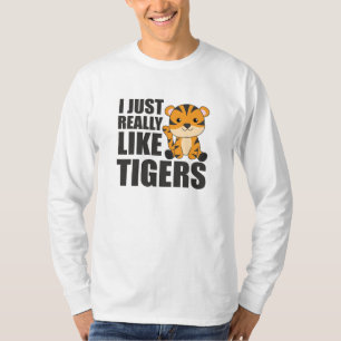 Camiseta Eu gosto muito de Tigers - Animais do Zoo Doce