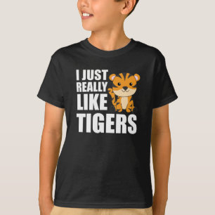 Camiseta Eu gosto muito de Tigers - Animais do Zoo Doce