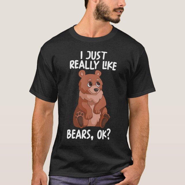 Camiseta Eu Gosto Muito De Ursos. (Frente)