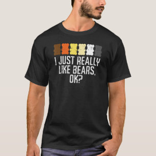 Camiseta Eu Gosto Muito De Ursos Ok Gay Bonito Arco-Íris