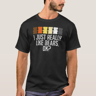 Camiseta Eu Gosto Muito De Ursos Ok Gay Bonito Arco-Íris