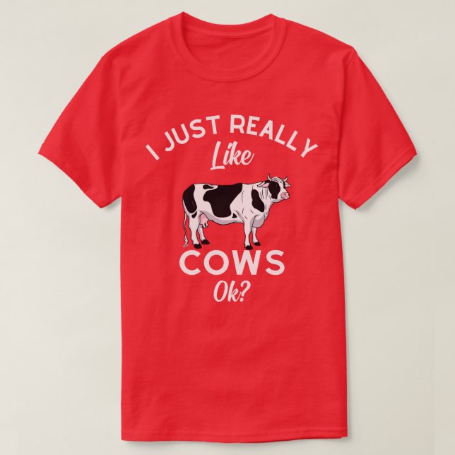 Camiseta Eu Gosto Muito De Vacas, Ok (Frente do Design)