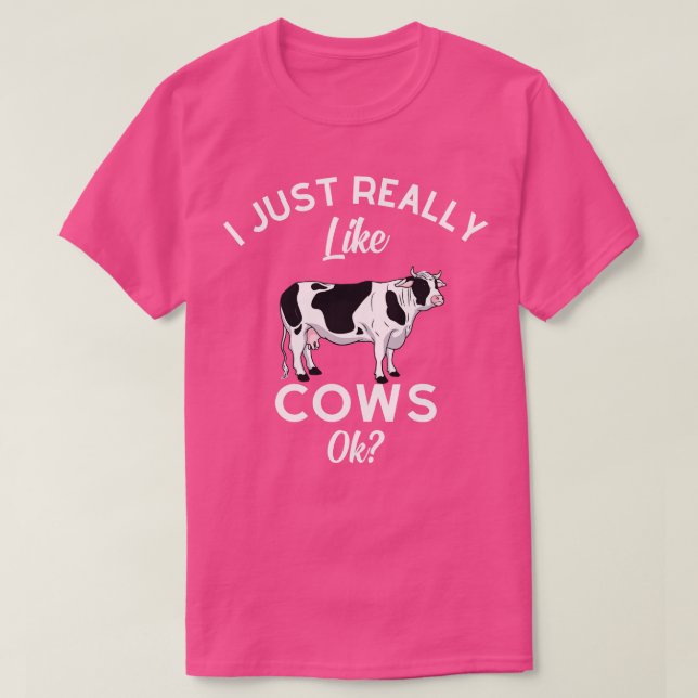 Camiseta Eu Gosto Muito De Vacas, Ok (Frente do Design)