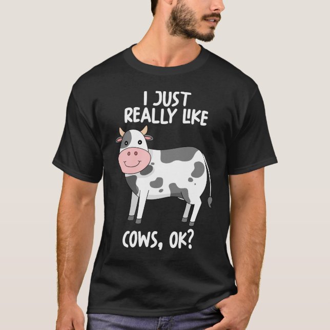 Camiseta Eu Gosto Muito De Vacas, Ok (Frente)
