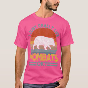 Camiseta Eu Gosto Muito De Wombat Engraçado Wombat