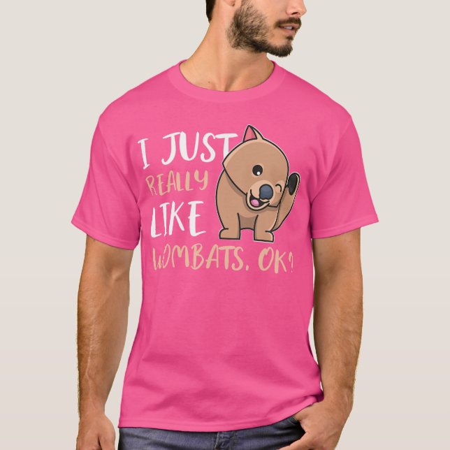 Camiseta Eu Gosto Muito De Wombats Ok Comic (Frente)