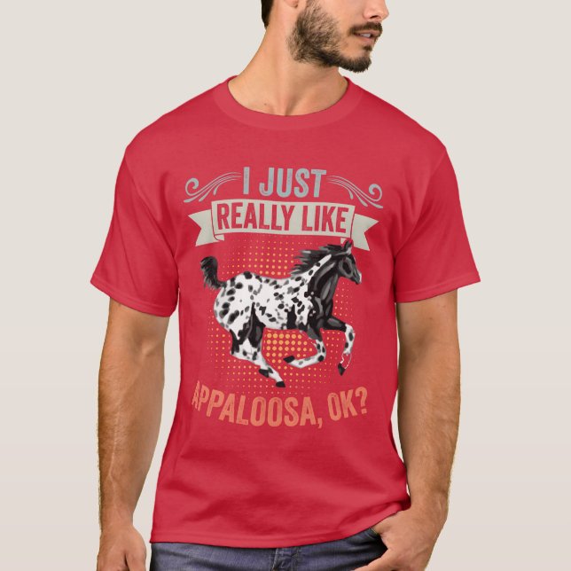 Camiseta Eu Gosto Muito Do Cavalo Retro Appaloosa E Do Vint (Frente)