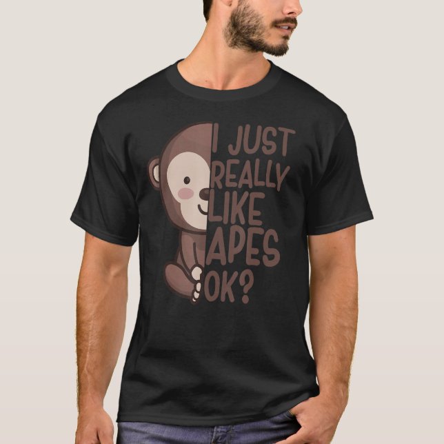 Camiseta Eu Gosto Muito Do Macaco Roupa De Macaco Cotação F (Frente)