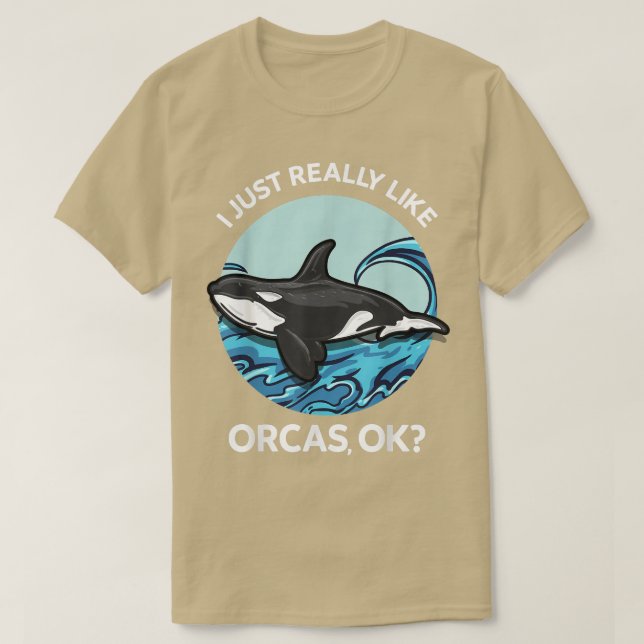 Camiseta Eu Gosto Muito Do Orcas, Ok, O Mar De Baleias Assa (Frente do Design)