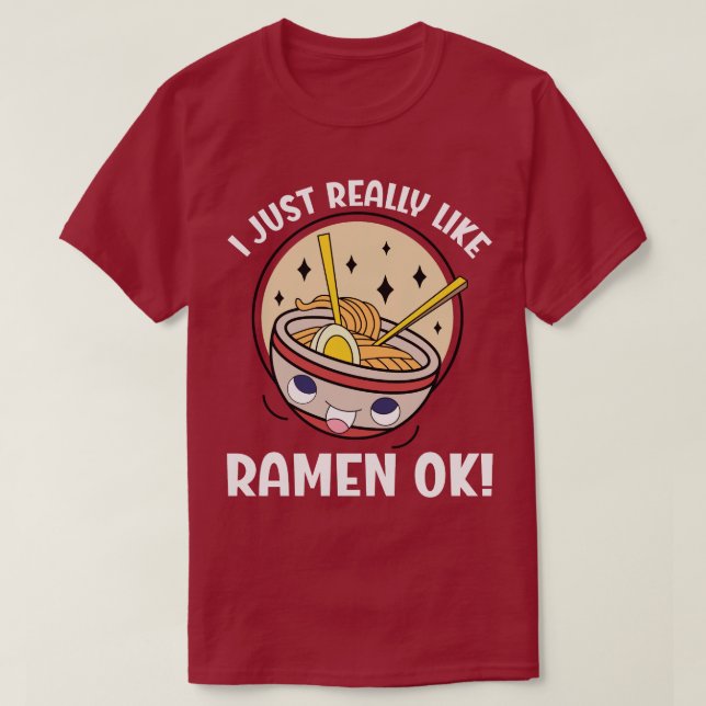 Camiseta Eu Gosto Muito Do Ramen, Ok? (Frente do Design)