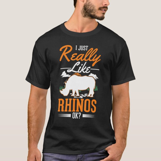 Camiseta Eu gosto muito do Rinoceronte Rinoceronte (Frente)