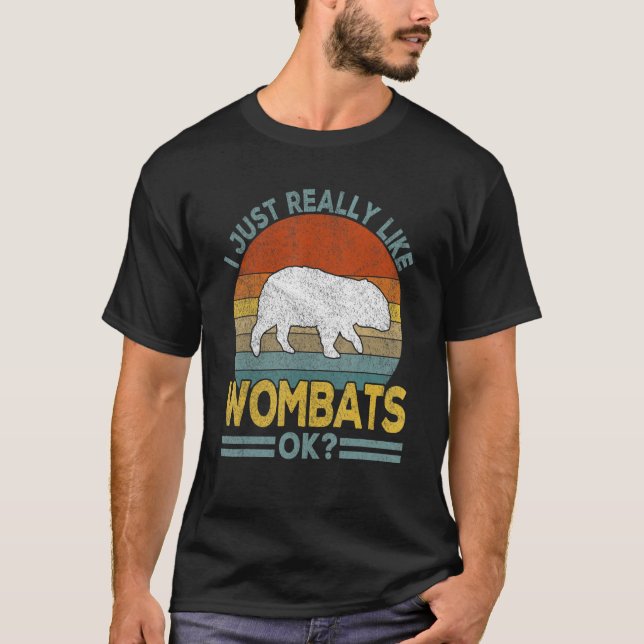 Camiseta Eu Gosto Muito Do Wombat Wombat Retro (Frente)