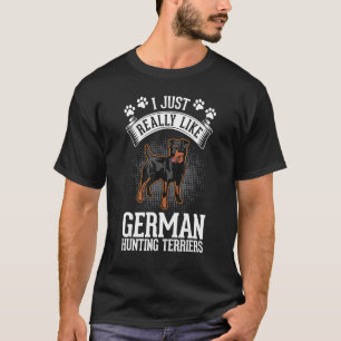 Camiseta Eu gosto muito dos Terriers de Caça Alemães