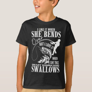 Camiseta Eu Gosto Quando Ela Se Aproxima De Pescar Pai Engr