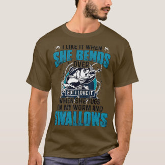Camiseta Eu Gosto Quando Ela Se Aproxima De Pescar Presente