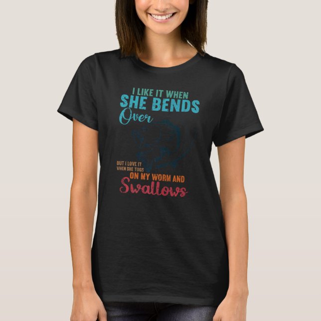 Camiseta Eu gosto quando ela se inclina, mas eu amo Pescari (Frente)