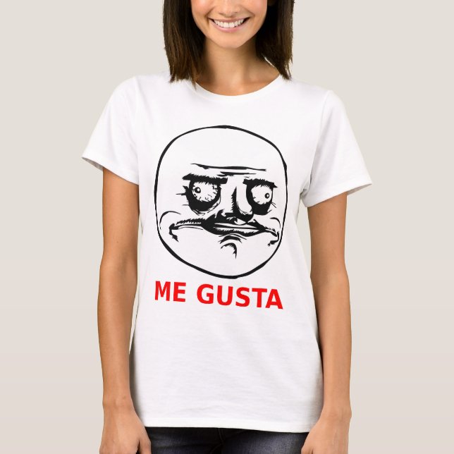 Camiseta Eu Gosto Rosto com Texto (Frente)