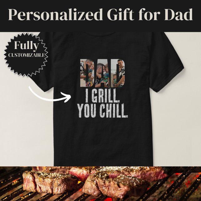 Camiseta Eu Grelho Você Esfria Pai Engraçado (I Grill You Chill Funny Dad T-Shirt)