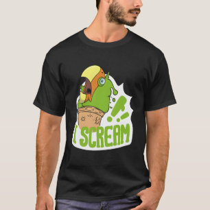 Camiseta Eu Gritar Papagaio Sorvete Gritando Por Cockatiels
