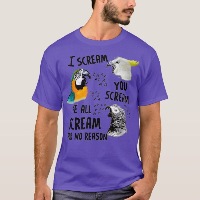 Camiseta Eu Gritar Que Você Gritar Um Papagaio Engraçado (Frente)